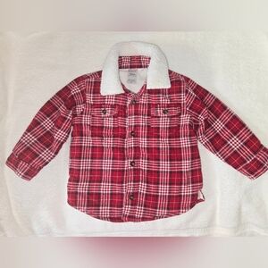 Baby red plaid jacket